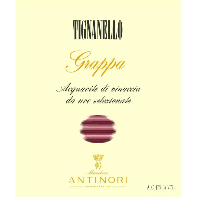 Grappa Tignanello Acquavile di vinaccia