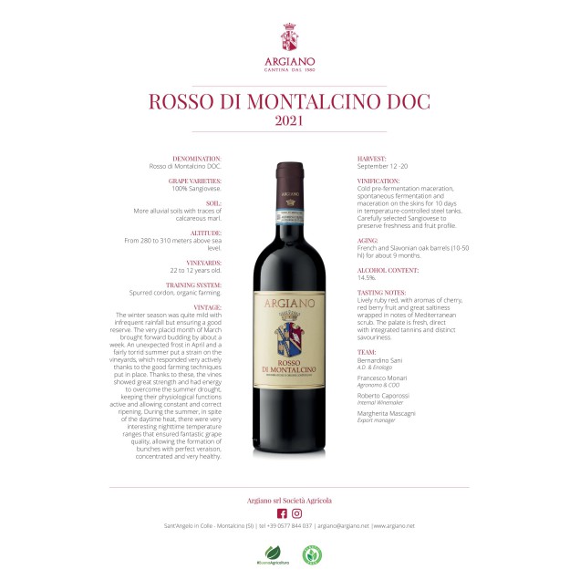 Rosso di Montalcino D.O.C Argiano 2022